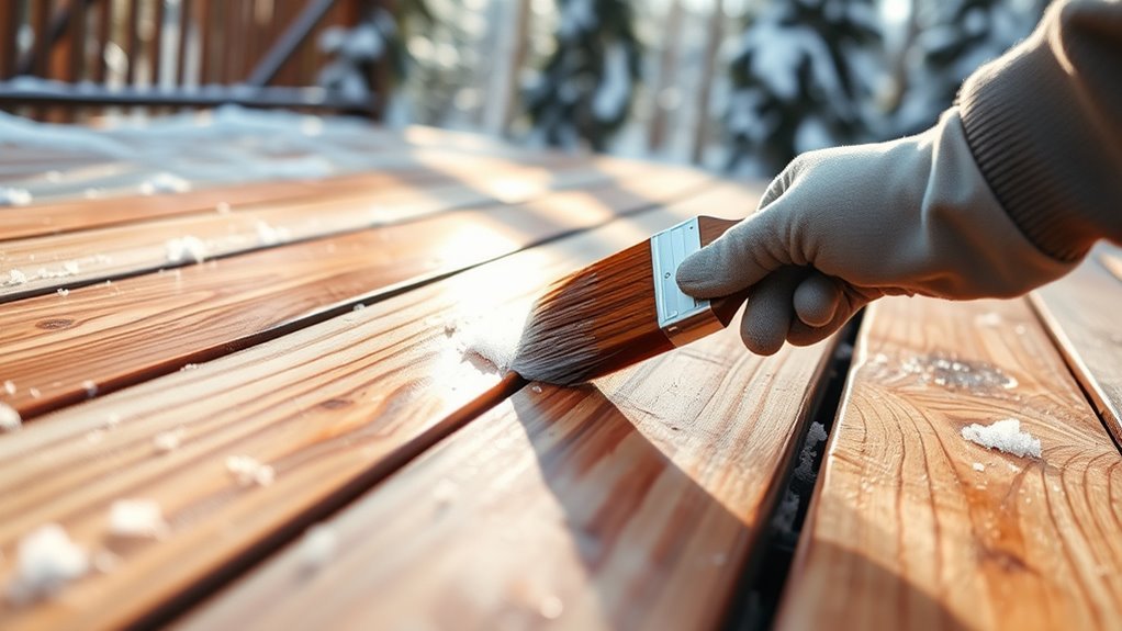 staining wood in cold