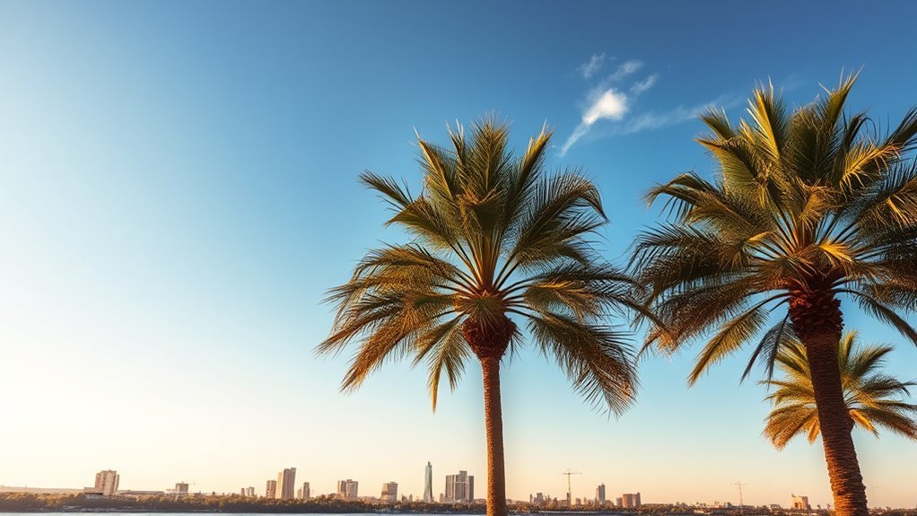 sunny dry warm climate