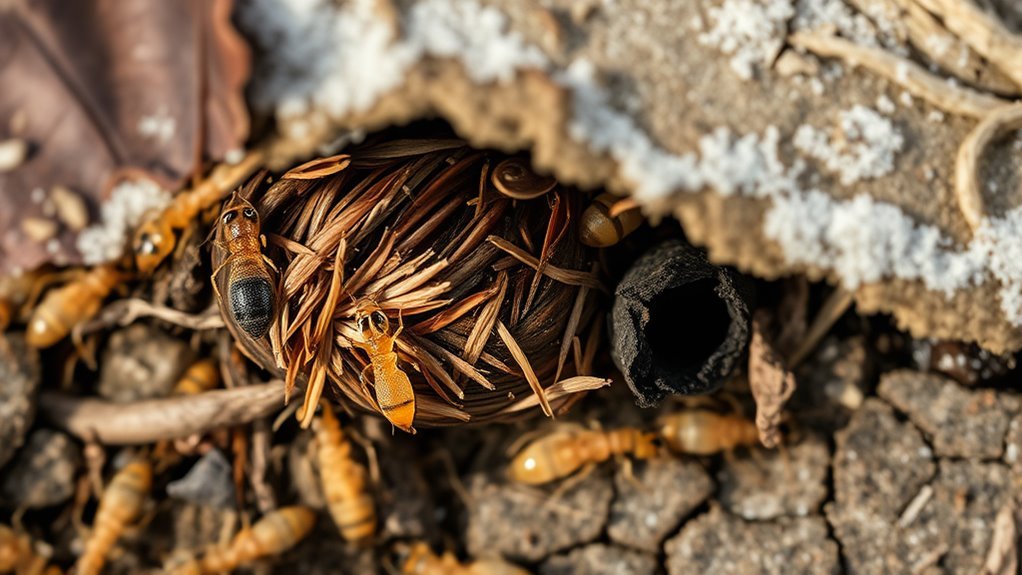 termites remain active underground