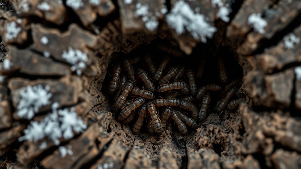 termites seek shelter underground