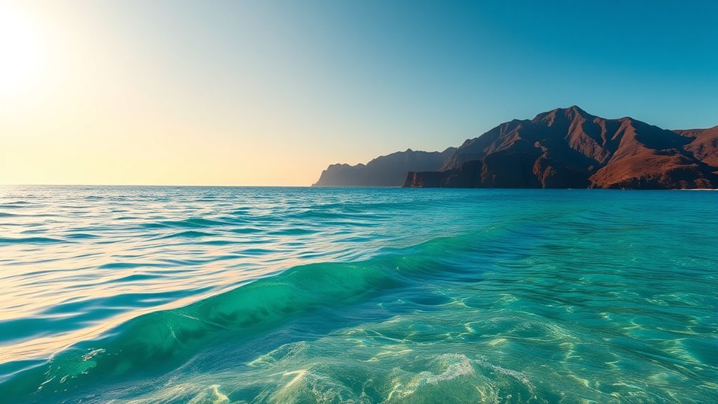 warm inviting ocean temperatures