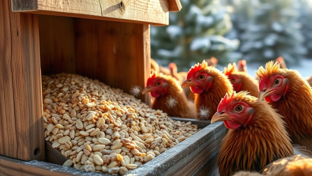 winter chicken feeding tips